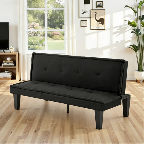 Black futon sofa bed - futon,
