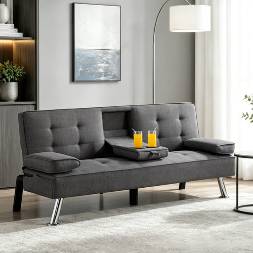 Polyester futon sofa bed - polyester,