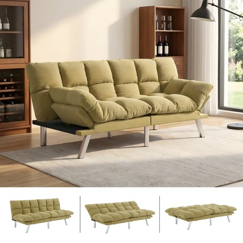 Modern corduroy futon sofa - corduroy,
